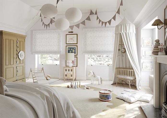 Merrily, Merry Small Violet - Twist&Fit Roman Blind - Image 6